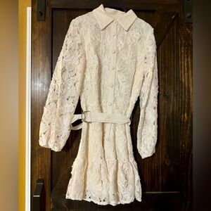 Beautiful white button up dress